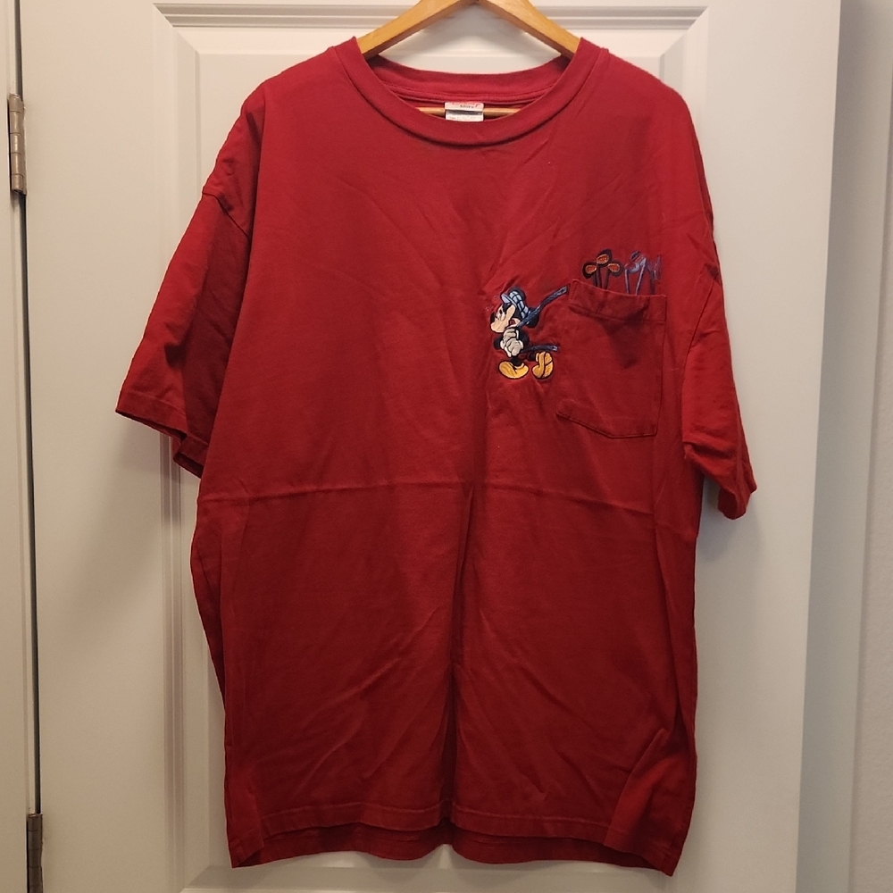 Disney Red Mickey Mouse Golf Men's T-Shirt